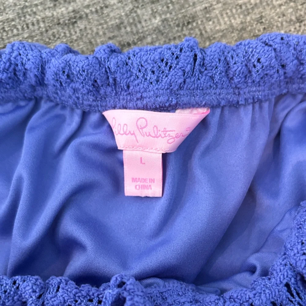 Strapless Lace Maxi Dress in Cobalt Blue - Picture 2 of 3